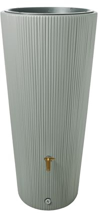 4rain Vaso Decor 2en1 Barril para Agua de Lluvia Plantable 220 L Agave | Incl. Grifo de Salida de plástico, conexión al bajante