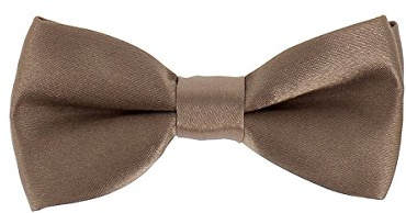 cravateSlim Fliege für Jungen, einfarbig – Fliege für Kinder, Ehrenjunge, Hochzeit, Taufe – Kollektion Vater und Sohn, Vater und Kind, taupe, One Size