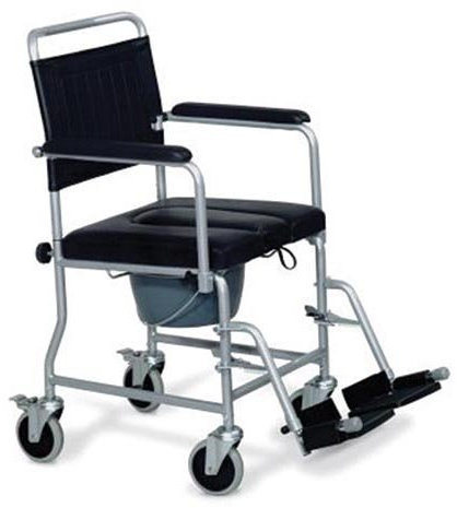 WIMED Sedia Comoda Imbottita Con Rotelle, PU