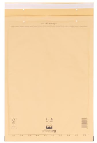 officeking 50 Luftpolsterversandtaschen I9 braun 320 x 455 mm DIN A3 Luftpolster Verpackung Polsterumschläge Briefumschläge gepolstert Umschläge