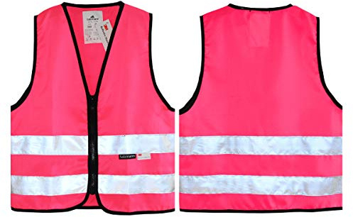 UNIGIFT Pink Salzmann 3M Kindersicherheitsweste - Hochsichtbarer 3M reflektierender Klebeband-Hochleistungsreißverschluss