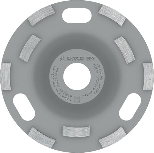 Bosch PRO Concrete Topfscheibe, 50 x 125 mm, 22,23 mm | für Beton, Ø 125 mm, Professional Zubehör Betonschleifer