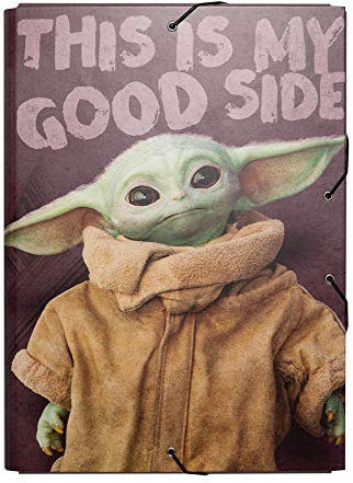 Grupo Erik Mappe A4 Mappe Star Wars - Eckspannmappe The Mandalorian Grogu Baby Yoda - Heftmapppe A4 Jungen und Mädchen - Sammelmappe DIN A4 mit Gummizug - Star Wars Fanartikel für Ihre Dokumente