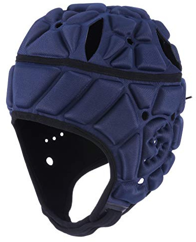 Surlim Soft Helmet for Flag Football Scrum Cap Soft Shell Helmet Rugby Headgear for Youth Adults (Navy Blue, Large)