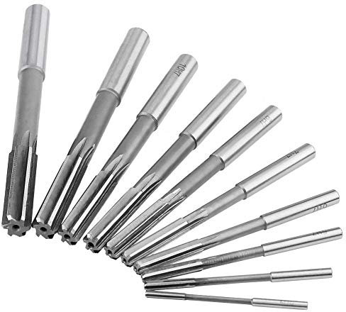 Ensemble d'alésoirs de Machine à cannelure droite 10 pièces alésoirs de coupe HSS H7 alésoirs de fraisage de Machine 3/4/5/6/7/8/9/10/11/12mm