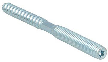 tecuro Stockschraube mit Holz- und ISO-Gewinde M10 x 120 mm, verzinkt 10 Stück