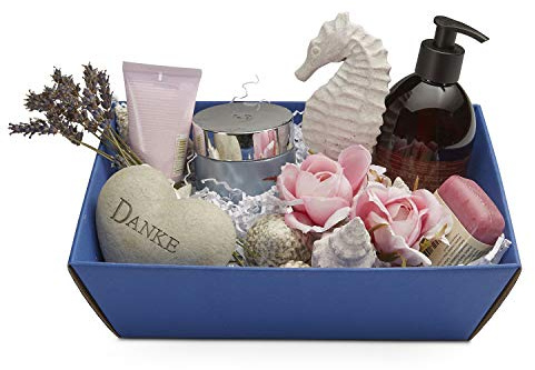 10 x PresentFill® Präsentkorb leer ohne Inhalt Saphir Blau - Geschenkkorb aus umweltfreundlichen 100% Recycling Karton Wellpappe - rechteckig - in verschiedenen Farben - Made in Germany
