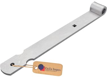 GeZu Impex Cerniera per Cancello 600 mm | Elettroplaccate Cerniere a Nastro Pesante Gancio a Nastro