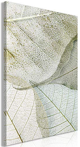 decomonkey Akustikbild Pflanzen 80x120 cm 1 Teilig Leinwand Modern Bilder Wandbilder XXL Schallschlucker Schallschutz Akustikdämmung Wandbild Deko Leise Natur Blätter
