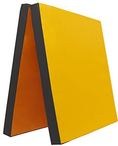 Grevinga® klappbare Turnmatte | RG 22 | 200 x 100 x 8 cm | GELB-SCHWARZ