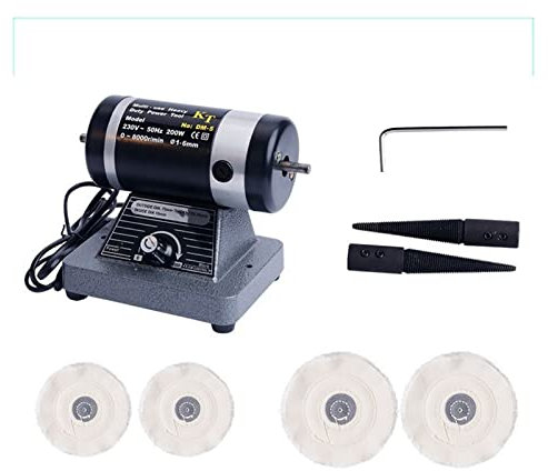 JORAsa Banc Tour Polisseuse Bureau Tissu Roue Machine De Polissage Vitesse Réglable Bijoux Rectifieuse Petite Broyeur pour La Fabrication De Bijoux (Taille : KIT1)