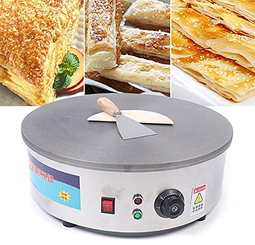 Crepes Maker Machine, piastra per crepes, padella per pancake, rivestimento antiaderente, accessorio per crepes, piastra per crepes, creperie crepe elettrica, 45 cm