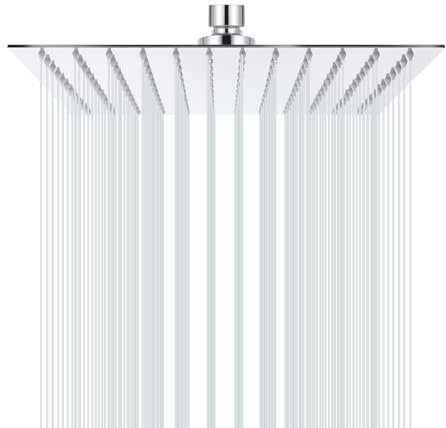 JMLIEBEN Alcachofa de Ducha 8 Pulgada de lluvia en Acero Inoxidable 304 Cabezal de Ducha Anticalcáreos con 8 Pulgada / 20 cm - Cromado Cuadrado