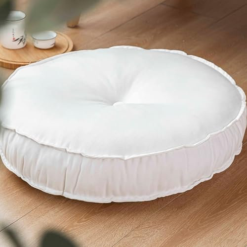 Rundes Bodenkissen, großes gepolstertes rundes Futon-Sitzkissen im japanischen Stil, weiches rundes Bodenkissen, Sitzgelegenheit, Tatami-Stuhlkissen für Yoga, Wohnen, Zuhause, Meditation ( Color : C ,