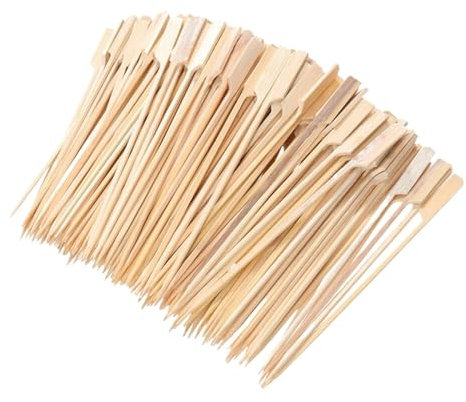 100 pezzi di spiedini bastoncini for barbecue strumenti di frutta in bambù spiedo piatto di frutta spiedo strumento di legno bastoncini lunghi usa e getta da cucina