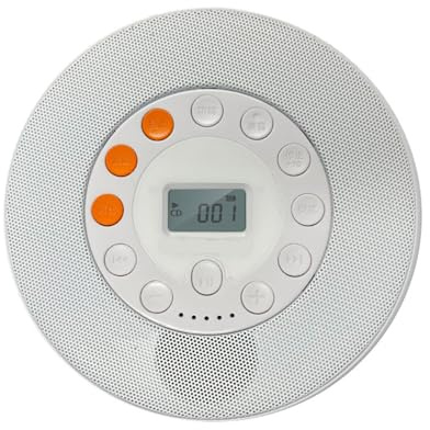 Lecteur CD Portable avec Haut-Parleur, Lecture de CD Anti-Saut pour Voiture, Support CD-R, MP3, USB, Lecteur CD Rechargeable avec Entrée 3,5 Mm