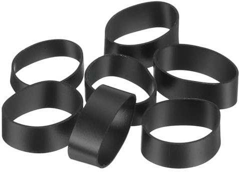 QUARKZMAN 50 Stück Gummibänder, 15x7mm Gummibänder Ringe Kabelbinder Starke Elastische Bänder Rutschfest für Kabelumwicklung Taschenverpackungen, Schwarz | Gummiringe, elastische Kabelbänder, starke Bänder zum Wickeln von Kabelbeuteln