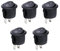 5 interruttori a levetta da 12 V, interruttore a bilanciere on/off, con autoblocco, mini switch a 2 poli, rotondi, per montaggio camper, interruttore, modellismo, auto, barca, elettrodomestici,