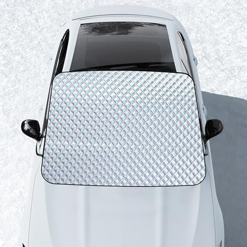 yinjieEUR Auto Frontscheibenabdeckung für Opel Adam 2012-2019 Adam,Windschutzscheibenabdeckung Winter,Scheibenabdeckung Halbgarage,Winter gegen Frost Staub Sonne UV Schnee