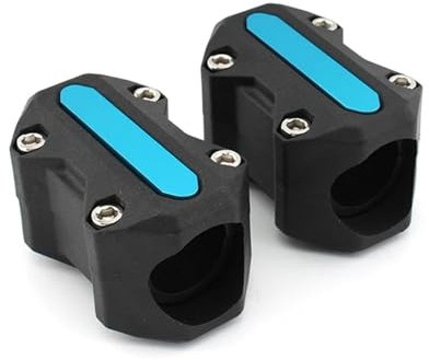 Motorrad Sturzbügel 2 Stücke Set Motorrad Crash Bars Block Motor Schutz Stoßstange Schutz Universal Motorrad Externe Zubehör Motorschutz Sturzbügel(Blue)