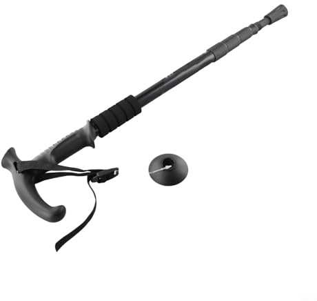 Lunghezza regolabile telescopica, progettato per gli appassionati di outdoor e escursionisti (nero)