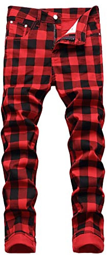 TYUIOP Work Trousers Baggy Jeans Waterproof Jacket and Trousers Jeans Mens Mens Casual Smart Check 34 Waist 32 Leg Regular fit Chainsaw for Men Cargo Pants Men Loose fit