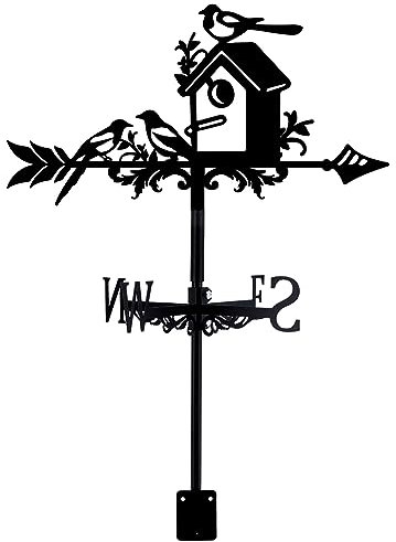 Girouette pour oiseaux - Indicateur de direction du vent - Décoration extérieure - Outil de mesure du vent pour abri de jardin, cour, jardin