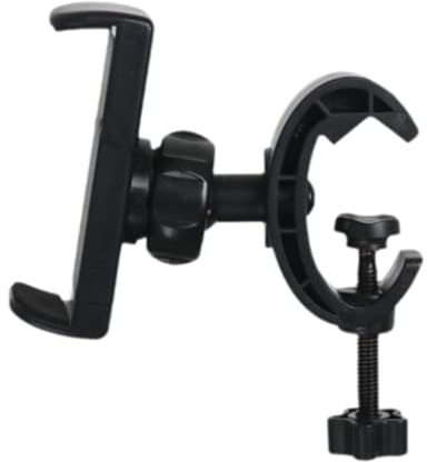Generic Mic Stand Phone Holder, Phone Holder for Microphone Stand, Adjustable Microphone Arm Mount Clamp 360° Rotation for Riding