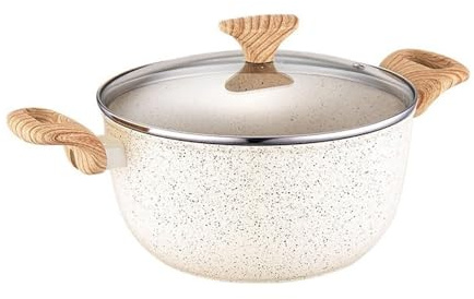 Cocotte avec Couvercle, faitout à Induction, antiadhésif, en Pierre de blé épaisse, pour la Cuisine Maison