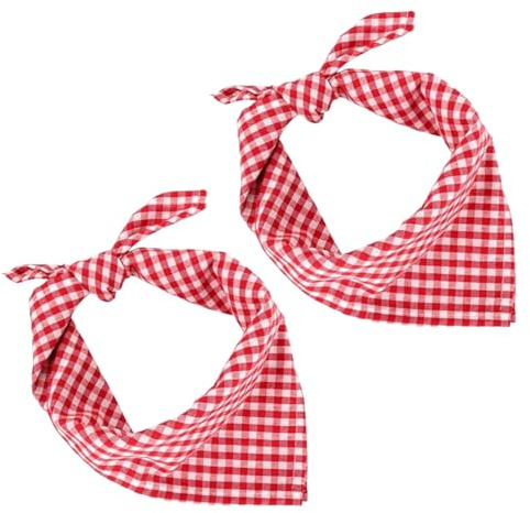 BinXiaoQin 2 Stück Oktoberfest Trachtentuch,Kariert Dreieckstuch Oktoberfest Herren Outfit Accessoires Dreieckstuch Damen Oktoberfest Outfit Damen Für Andreas Gabalier Fanartikel