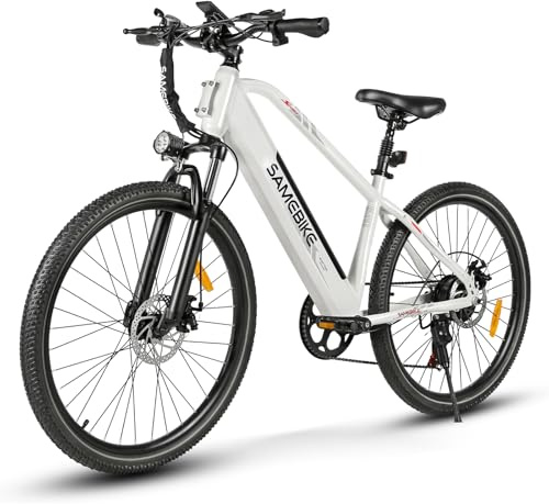 SAMEBIKE 27,5 E Bike mit 90 km Reichweite, 50 Nm Motor, 7-Gang Schaltung, Doppelfederung, 540 Wh Akku, StVZO 25 km/h – Elektrofahrrad für City, Freizeit, Herren & Damen