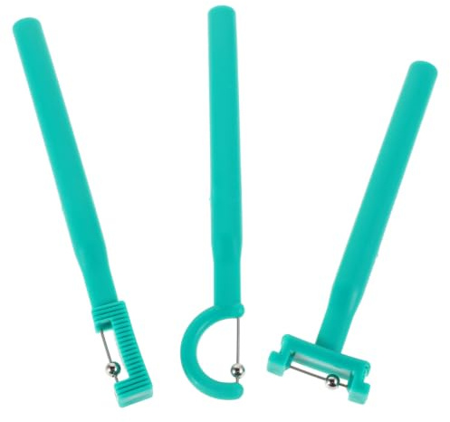 TOPPERFUN Allenatore Muscolare della Lingua in Plastica Verde per Bambini 3 Pezzi Design Ergonomico Strumenti di Riabilitazione Orale per Pratica Quotidiana e Scuola