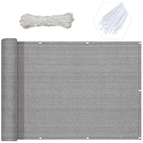Toldo rectangular de 4 x 7 m, toldo de protección UV para jacuzzi, jardín y patio, resistente al viento, antimiradas, refugio al aire libre para playa y patio trasero, color gris