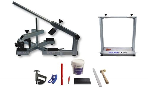 MAX2H Appareil de montage de pneus MG-X Plus avec tréteau d'équilibrage et kit de démarrage (poids adhésif noir)