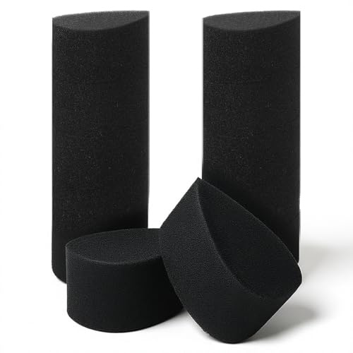 Gjinxi 12 Stück Runder Malschwamm, Schwammstupf Pinsel Set Runde Schwamm Set, Schwammpinsel Runde Schwämme Tupfpinsel Set Synthetische Schwämme für DIY Malerei Handwerk Keramik Werkzeuge