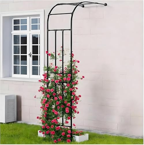 Metall Gartenbogen Rankhilfe für Kletterpflanzen - Wetterfeste Halbbogen-dekorative Struktur für Garten Hinterhof Terrasse und Landschaftsbau - Langlebiges Metallspalier-Design