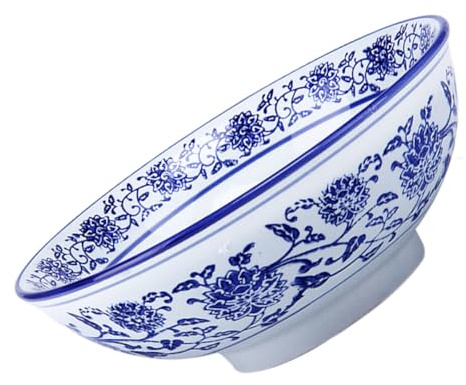 CALLARON 1pezzi Ciotola Ramen in Ceramica Retrò per Zuppe e Noodles Grande Scodella da Cucina Pratica per Casa e Ristorante Design Elegante e Resistente