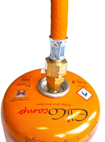 Zatechs gasadapter 7/16 tum IG vänster till 3/8 tum IG vänster gaspatroner adapter gasbrännare lödbrännare patronadapter anslutning campinggas ogräsbrännare avflamare mässing gängadapter propan
