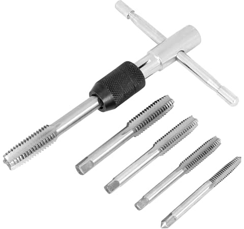 Performance Tool W8651 Dual Jaw Tap Wrench Thread Renewal Tool for Standard Pipe Sizes - Tungsten Steel, SAE 1/4-Inch-1/2-Inch with Positive Grip T-Handle