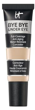 IT Cosmetics, Corrector De Ojeras Antiedad, Waterproof, Cobertura Total, Corrige Ojeras y Bolsas, Tecnología Expression Proof, 28 Tonos Disponibles, Medium 20.0, Bye Bye Under Eye, 12 ml
