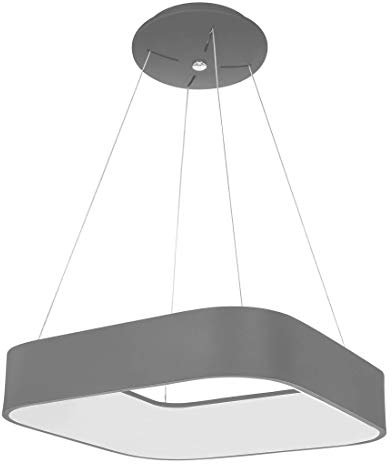 Wofi LED Pendelleuchte GRAND, 1-flammig, 30 W, 3400 lm, 3000 K, Grau