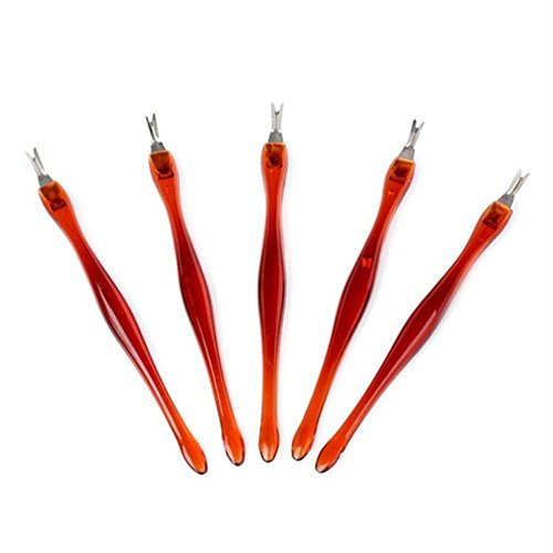 Senmubery 5psc Dead Skin Fork Trimmer Peeling Knife Cuticle Remover Nail Art Tool Women Manicure Nail Tool makeup tool