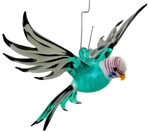 Glasvogelwelt Hängevogel, Wellensittich (türkis)