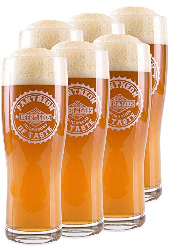 Wacken Brauerei Stout Craft Beer Biergläser, mit Eichstrich, 6 x 300 ml | Beer of The Gods, spülmaschinenfest, Gläser für IPA, Pale Ale, Kraft Bier Glas, Craftbier