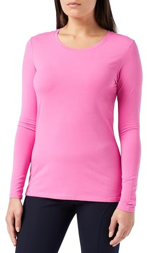Amazon Essentials Women's Långärmad T-shirt med rund hals klassisk passform (finns i plusstorlek), Rosa, XL