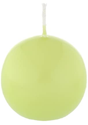 Kugelkerzen Lime Grün, Ø 100 mm, 4 Stück, dt. Kerzen in RAL Kerzenqualität, Kein rußen und Tropfen