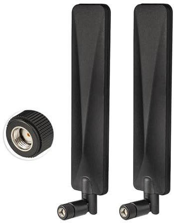 Bingfu Antenna 4G LTE Fotocamera da Caccia Gioco 9dBi RP-SMA Maschio Compatibile con Router Wireless 4G LTE Esterna Telecamera di Sicurezza,Confezione da 2