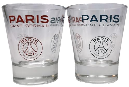 PSG 2 x Verre shooter à liqueur Collection officielle PARIS SAINT GERMAIN