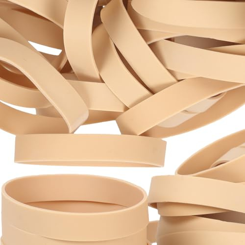 Foshine Size #84 Tactical Rubber Bands,Elastic Band Beige Rubber Band 50pcs Heavy Duty Wide For Office Home Supplies(3-1/2 x 1/2'')