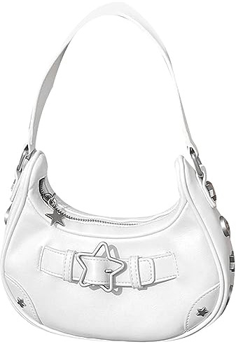 ACUYE Carino Star Borsa a tracolla estetica Y2K Borse Mezzaluna Hobo Bag Signore Ascelle Tote Bag Y2K Borse Top Handle Borsa a tracolla Mezza Luna Bag